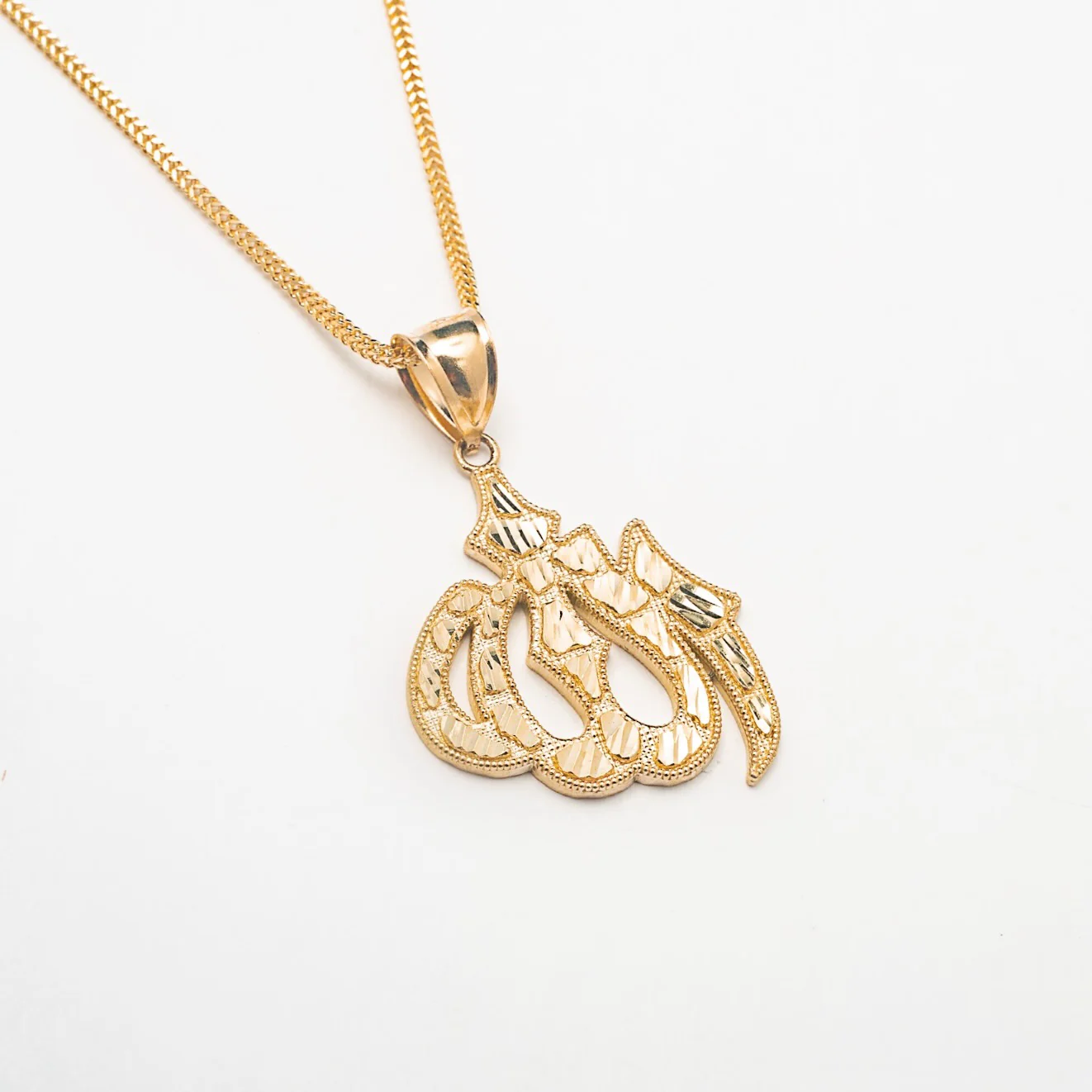 10K Solid Gold Allah Necklace