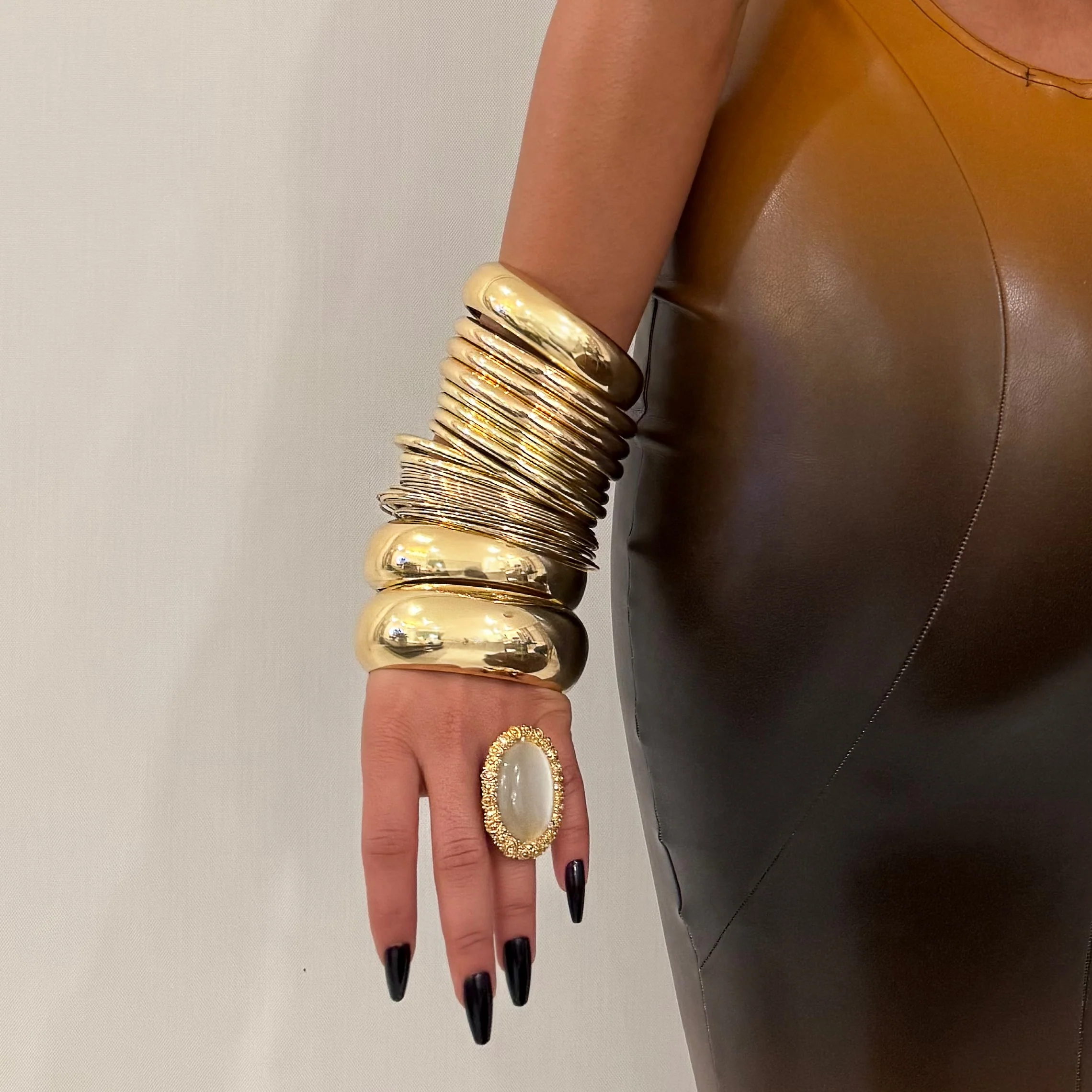 3 Set Jumbo Gold Bangle Set