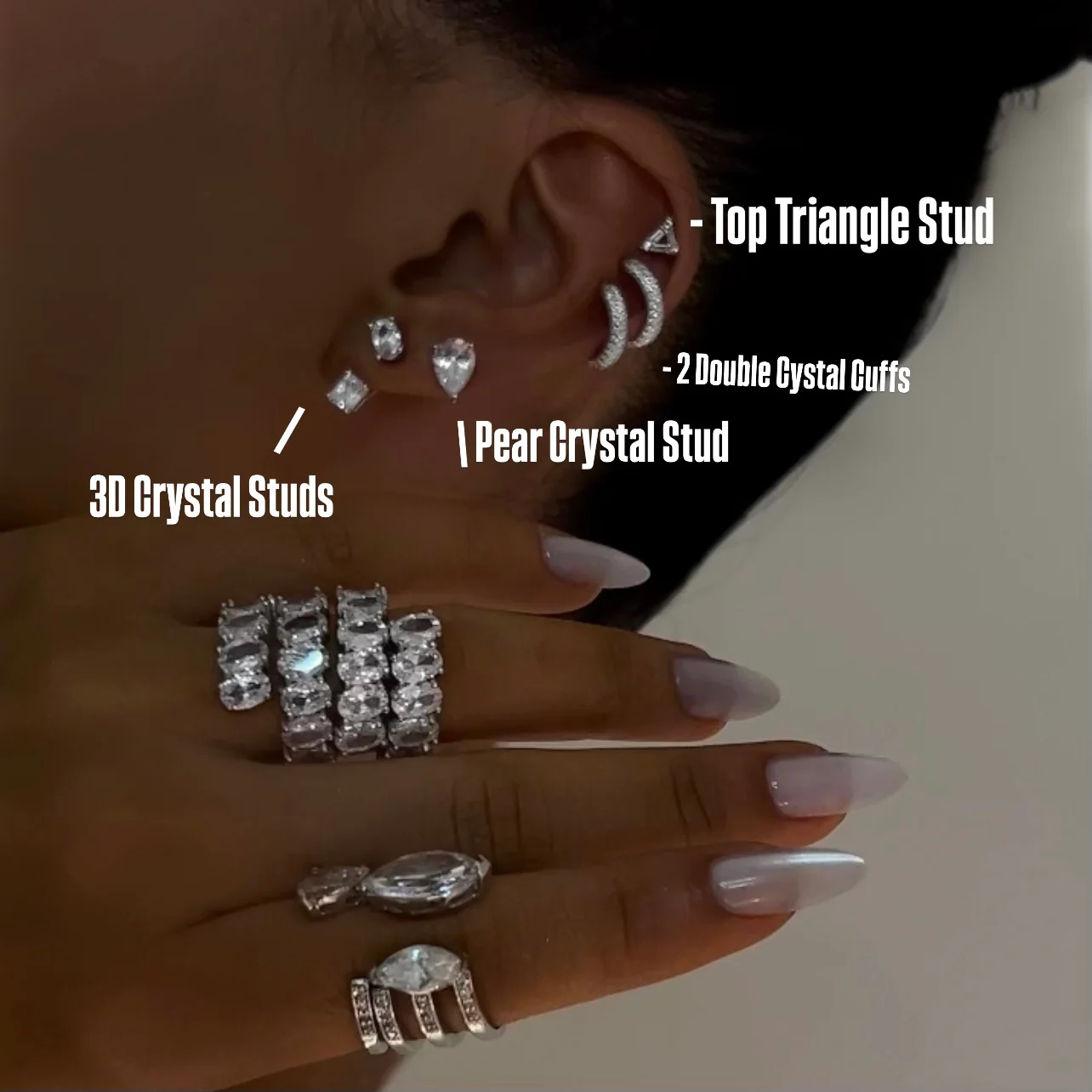 3D Crystal Studs - Image 2