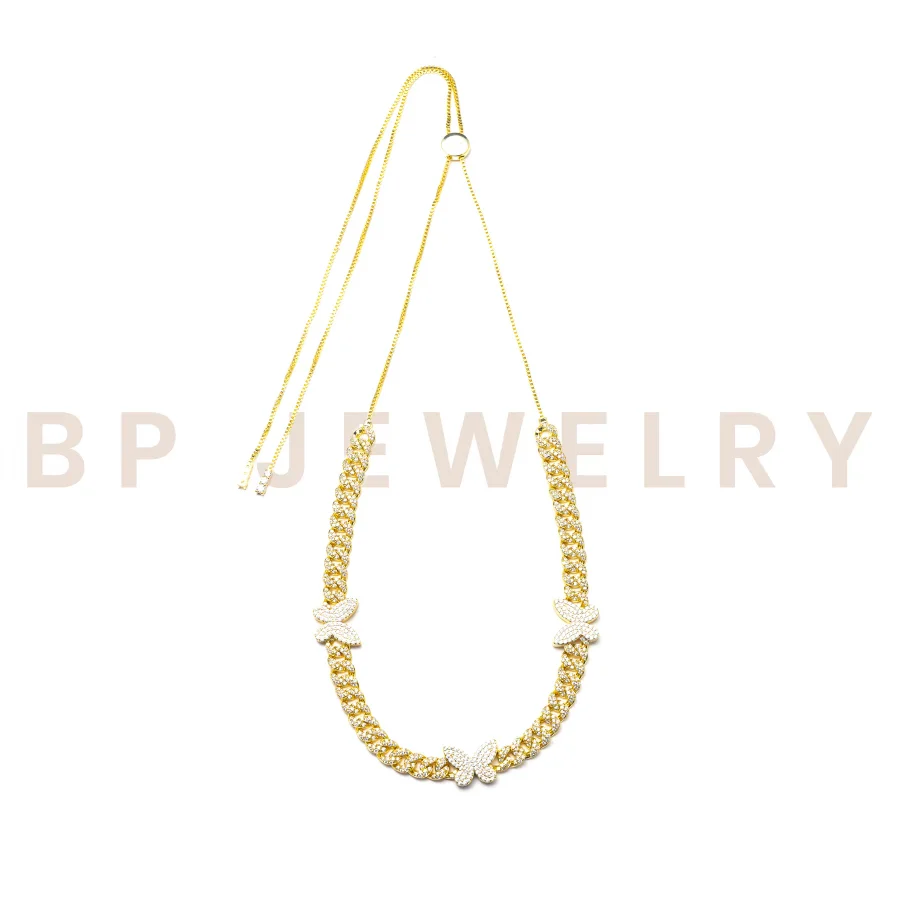 Adjustable Gold Butterfly Cuban