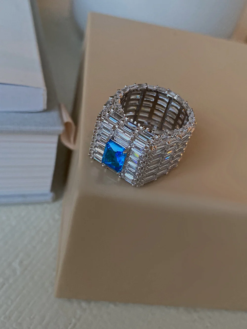 Angel Energy Blue Icy Ring