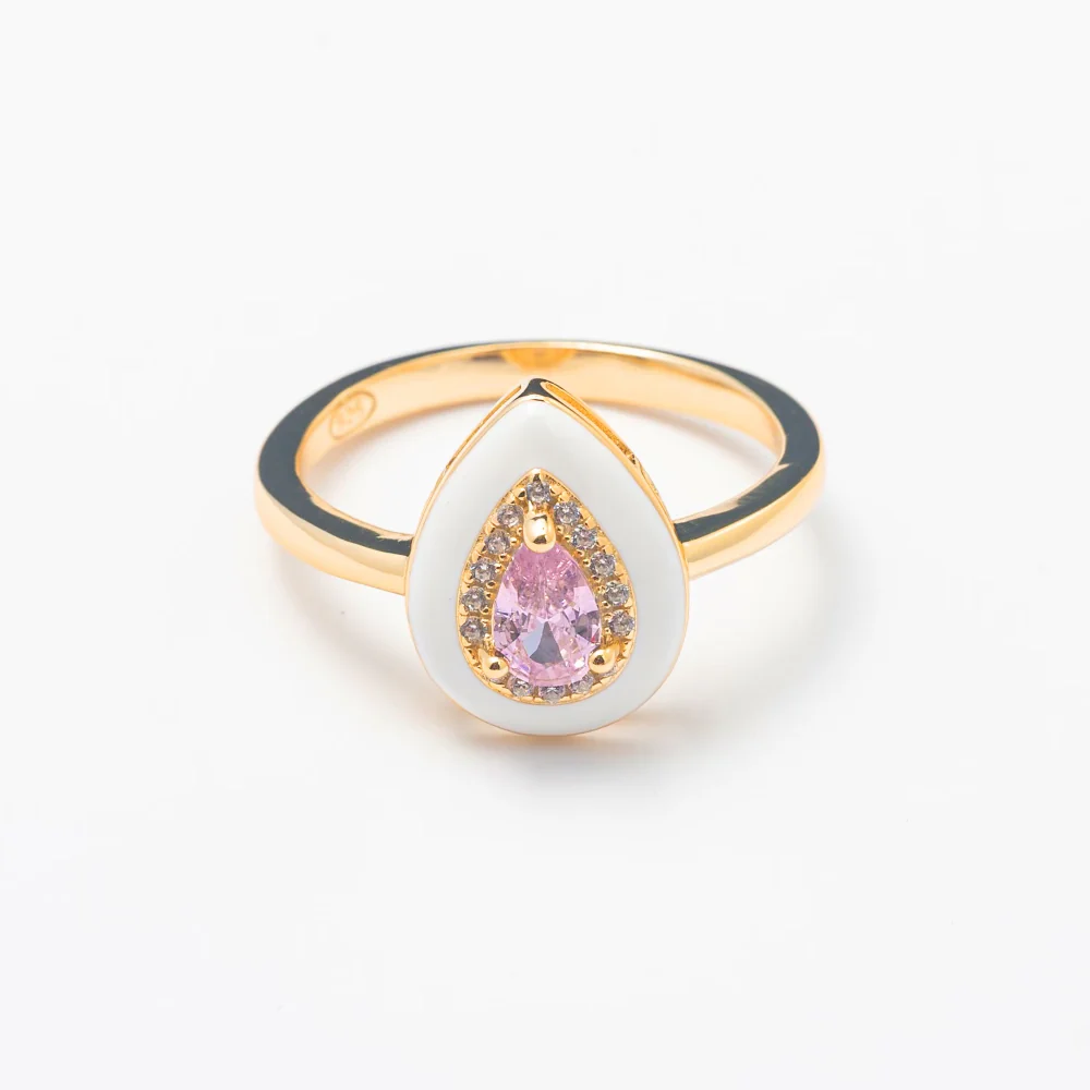 Baby Pink White Tear Drop Band