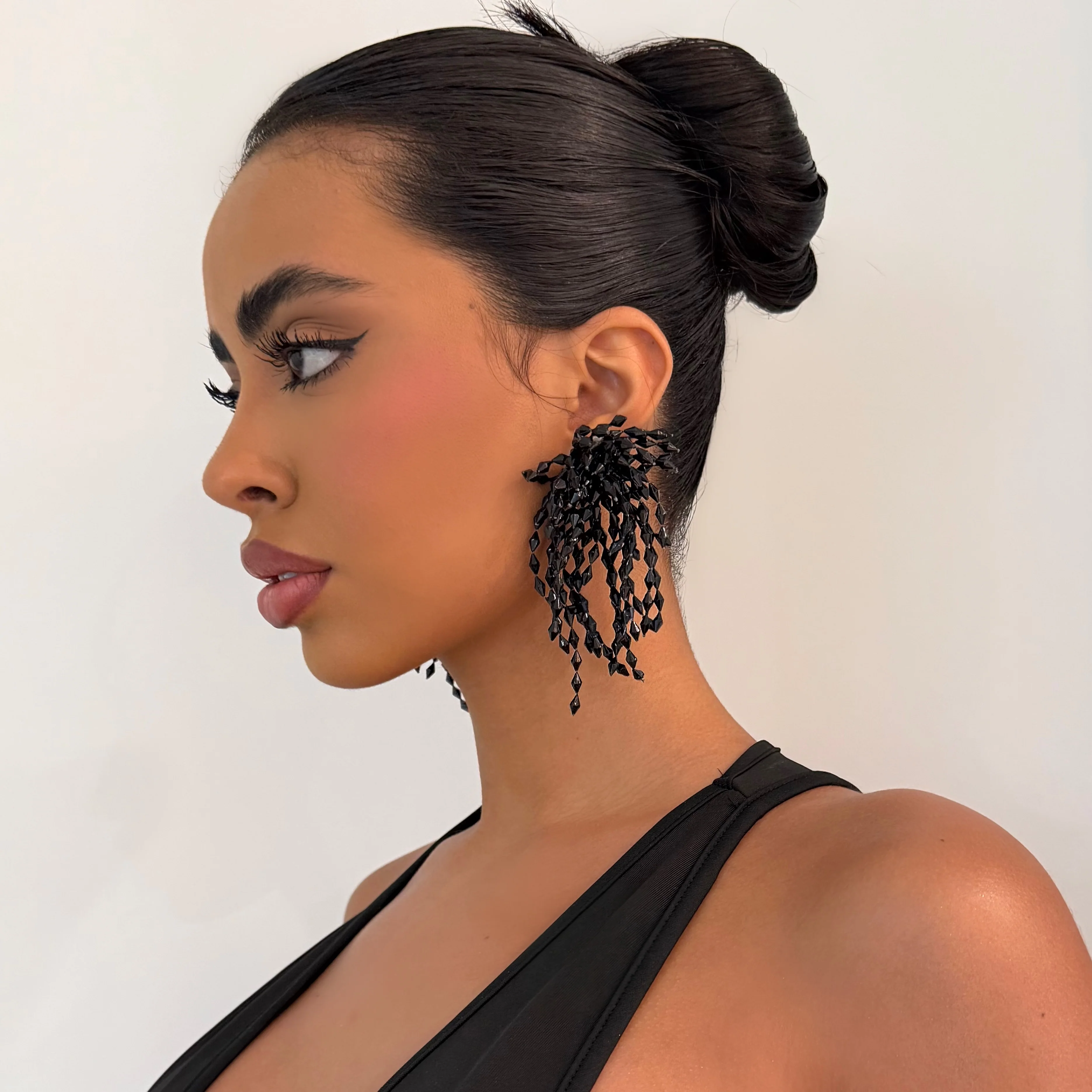 Black Fringe Earrings