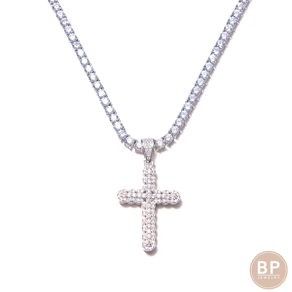 BP Cross Diamond Necklace Set