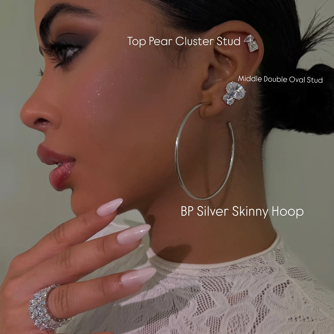 BP Silver Skinny Hoop - Image 2