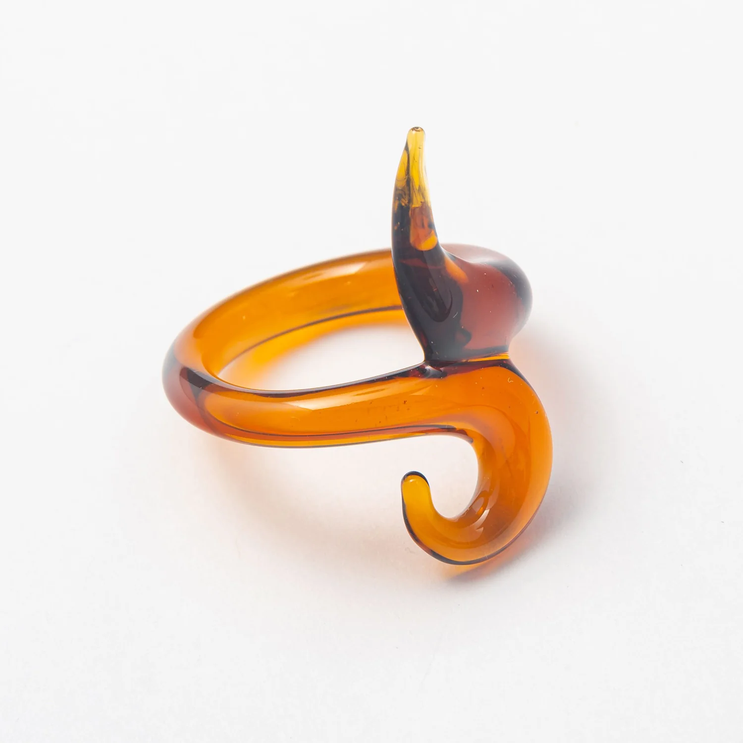 Brown Swirl Cuff Ring