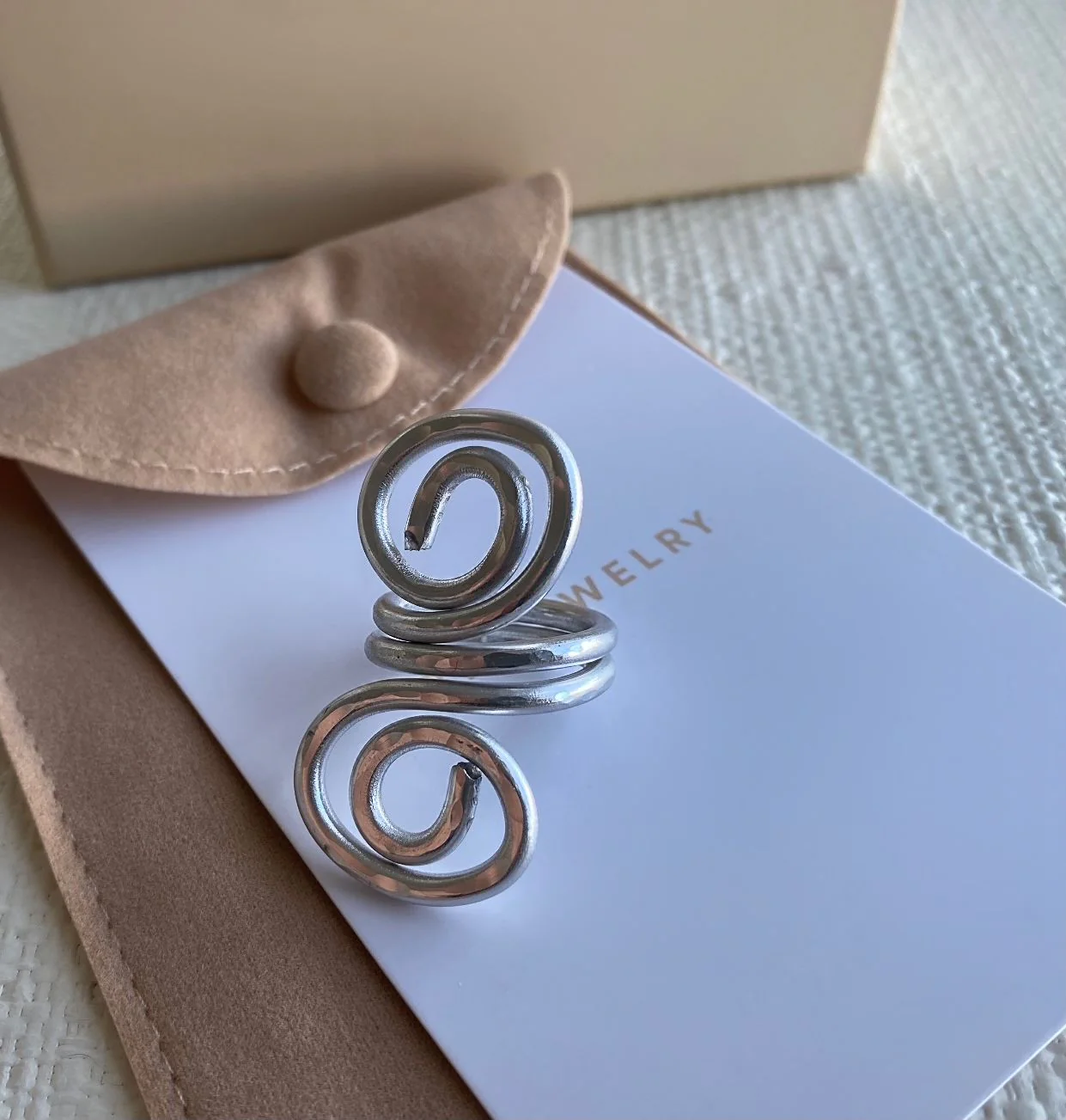 Chrome Collection Swirl Ring