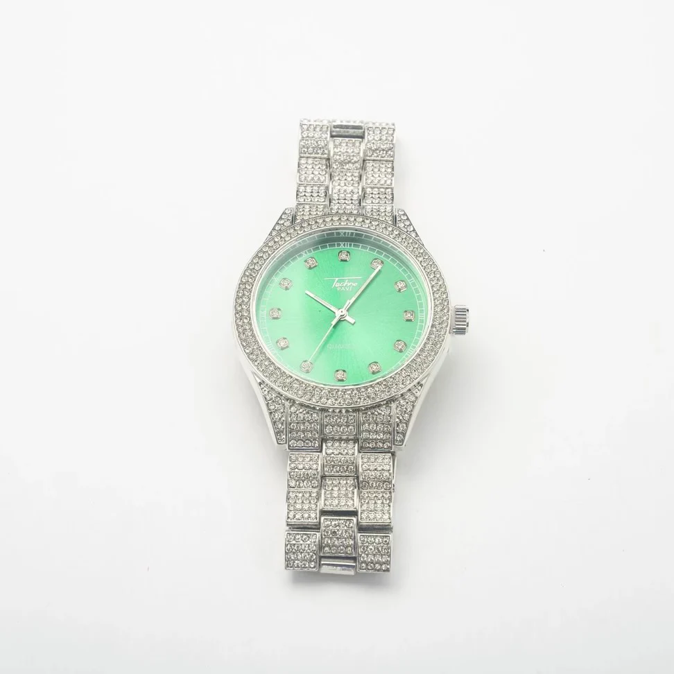 Classic Green Face Silver Watch