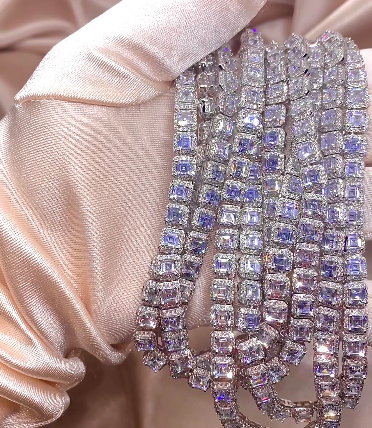 Classic Square Diamond Necklace - Image 2