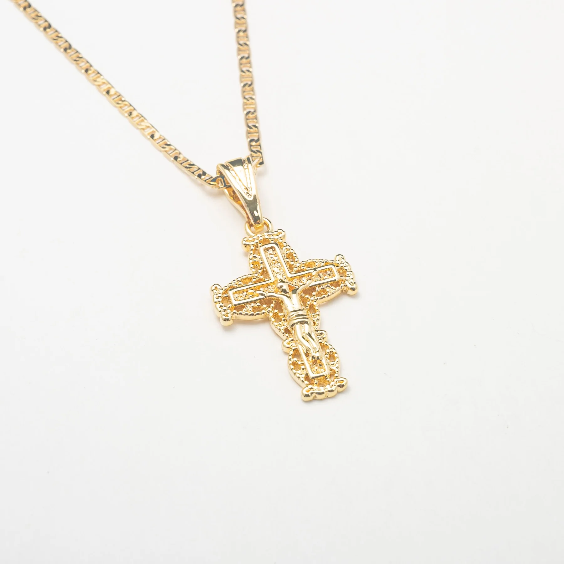 Cross Protection Gold Necklace