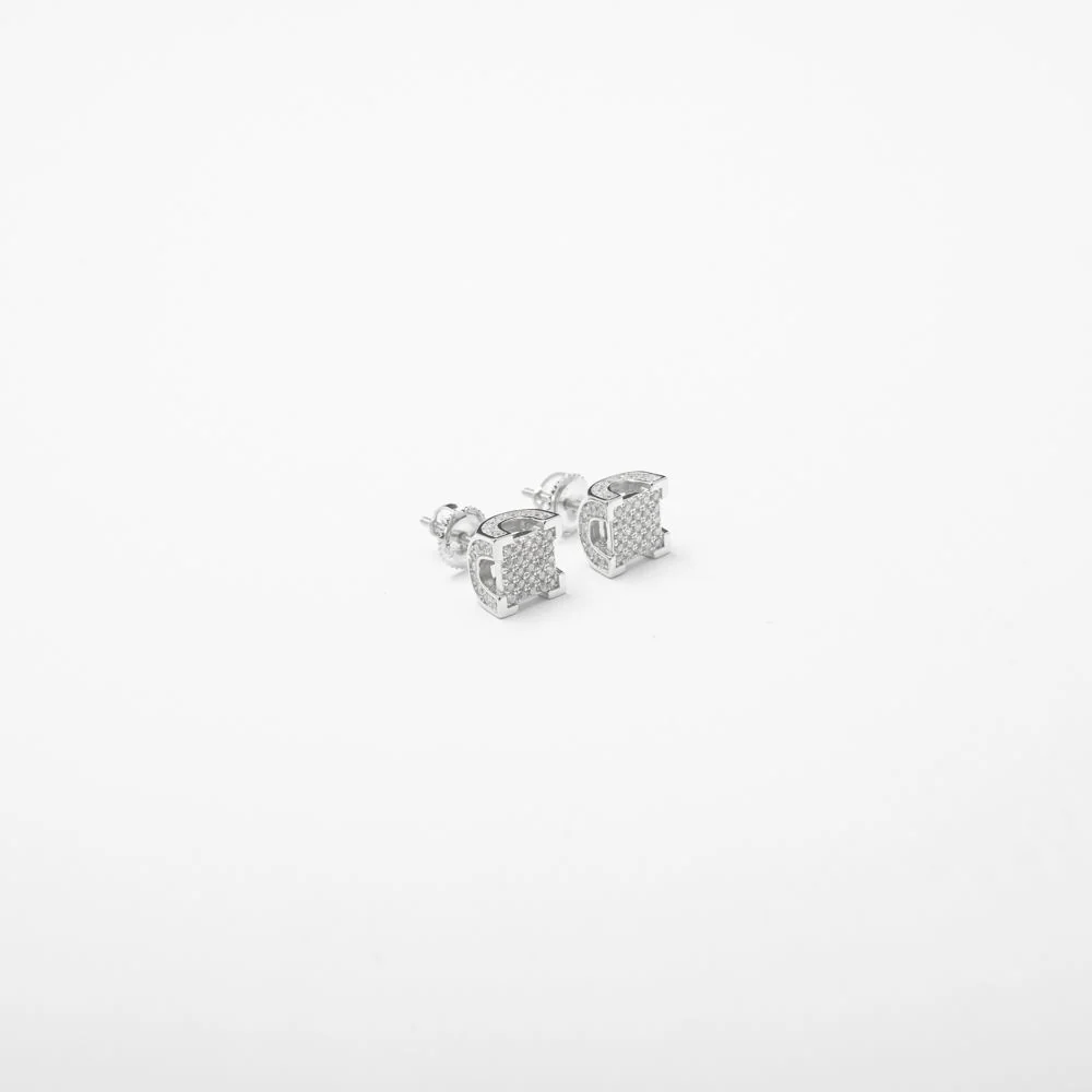 Crown Silver Icy Studs