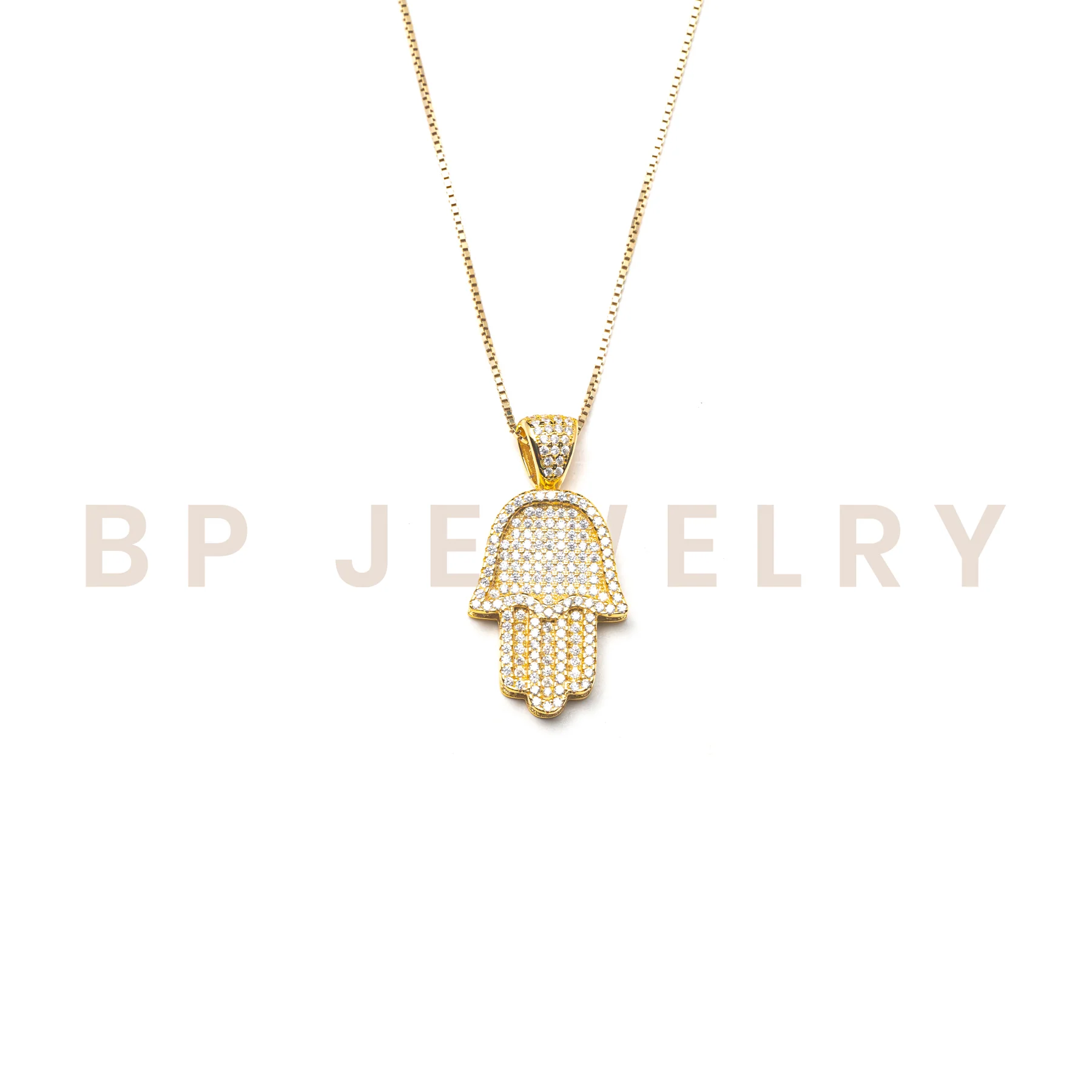 Crystal 3D Gold Hamsa