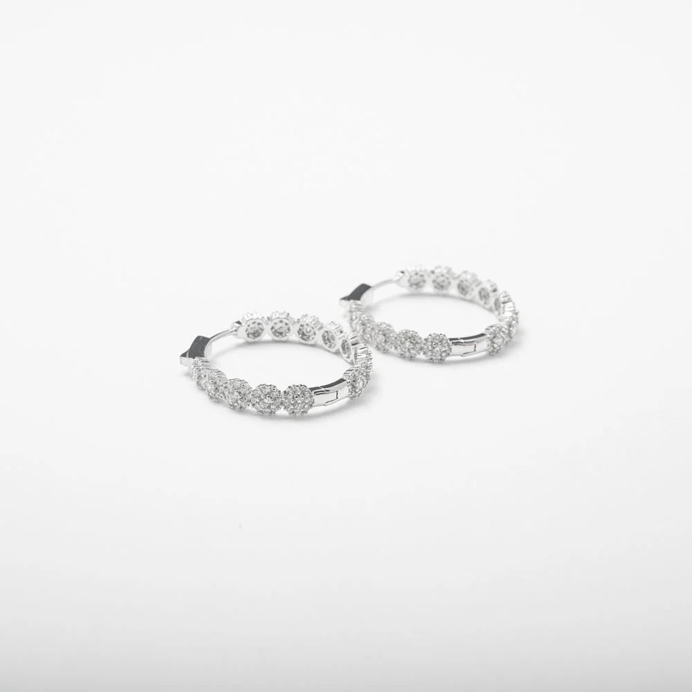 Crystal Cluster Hoops