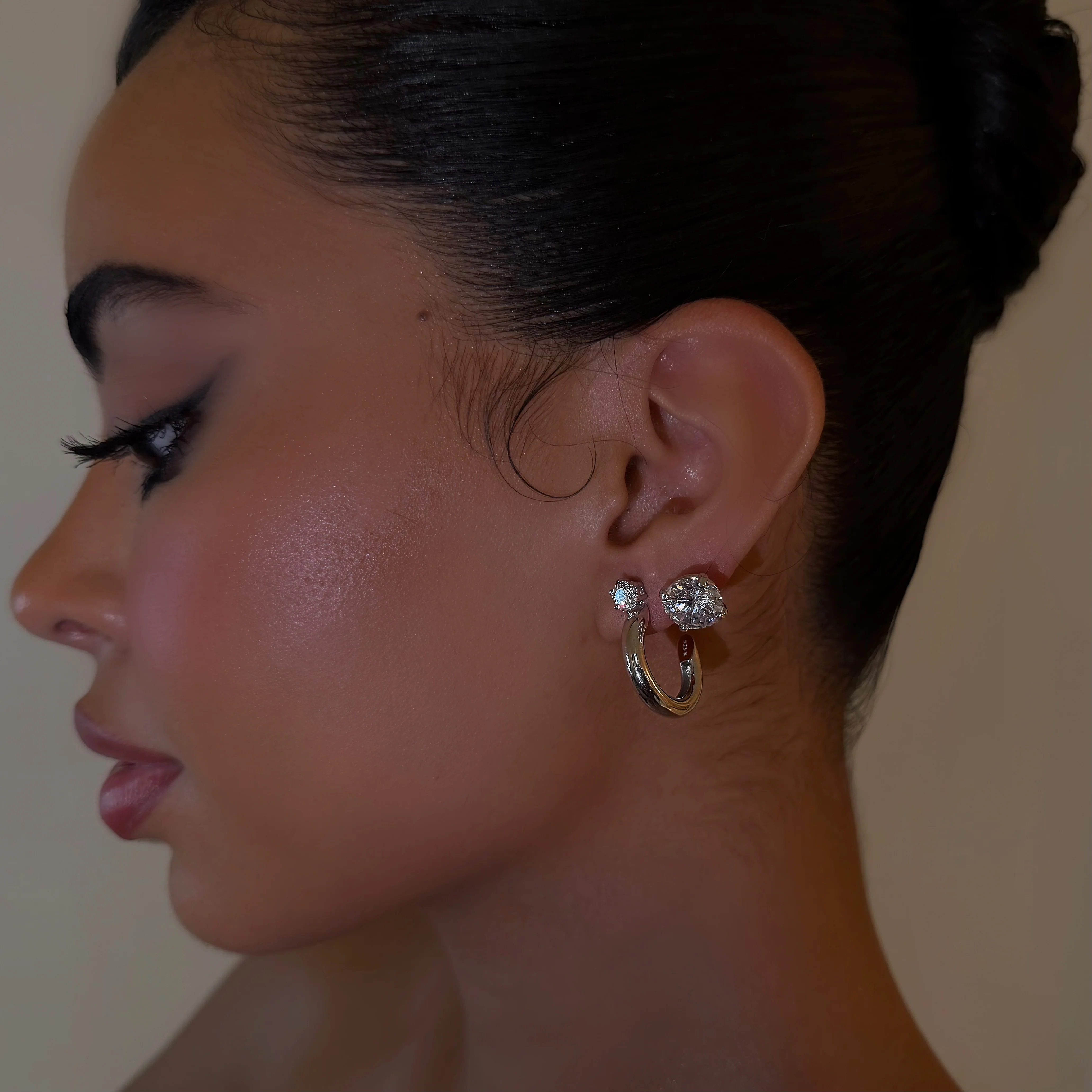 Crystal Stud Hoop