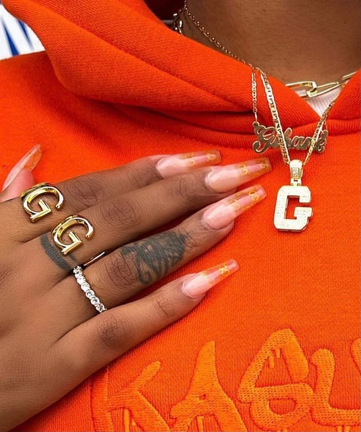 Custom Gold Initial Ring - Image 2