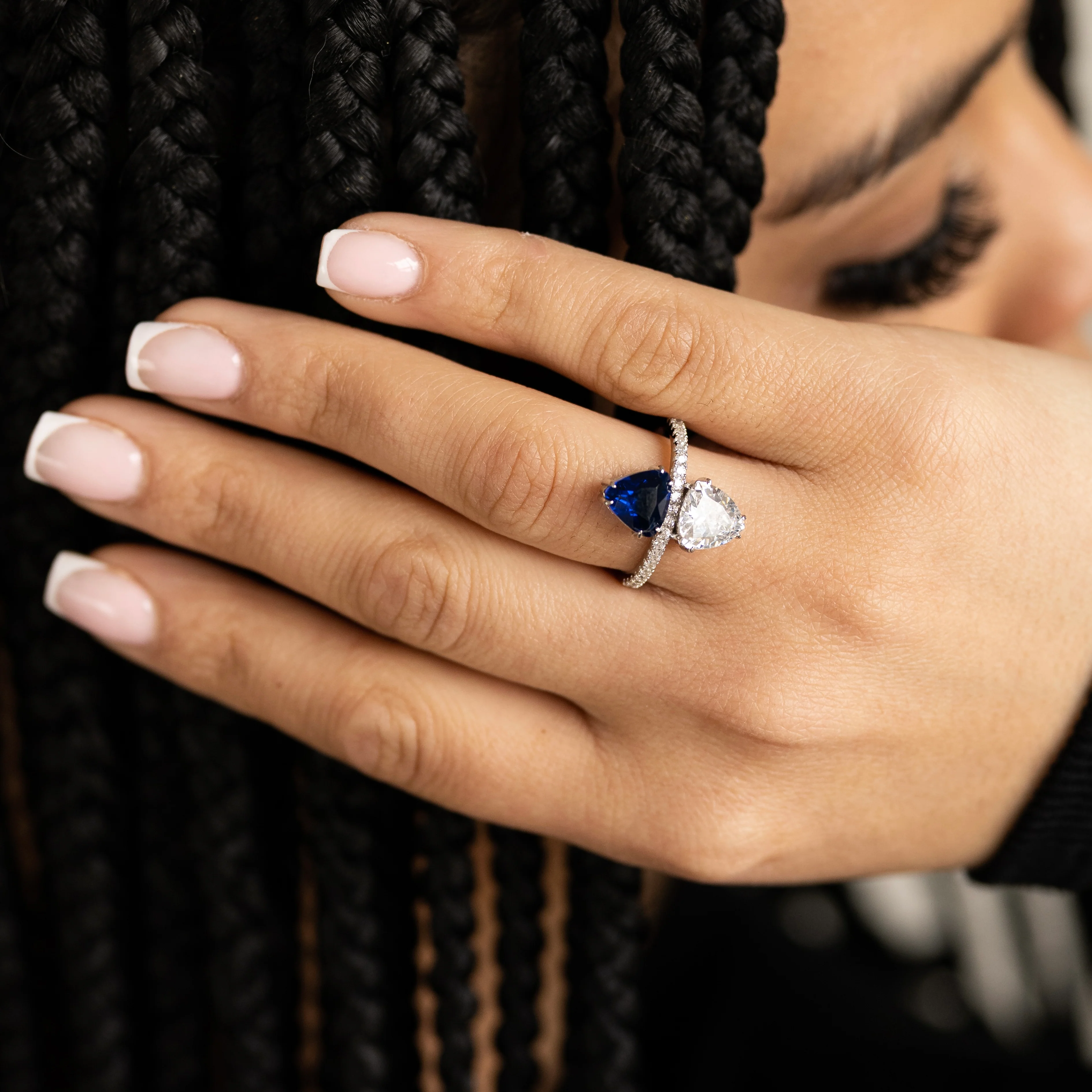 Double Sapphire Princess Ring