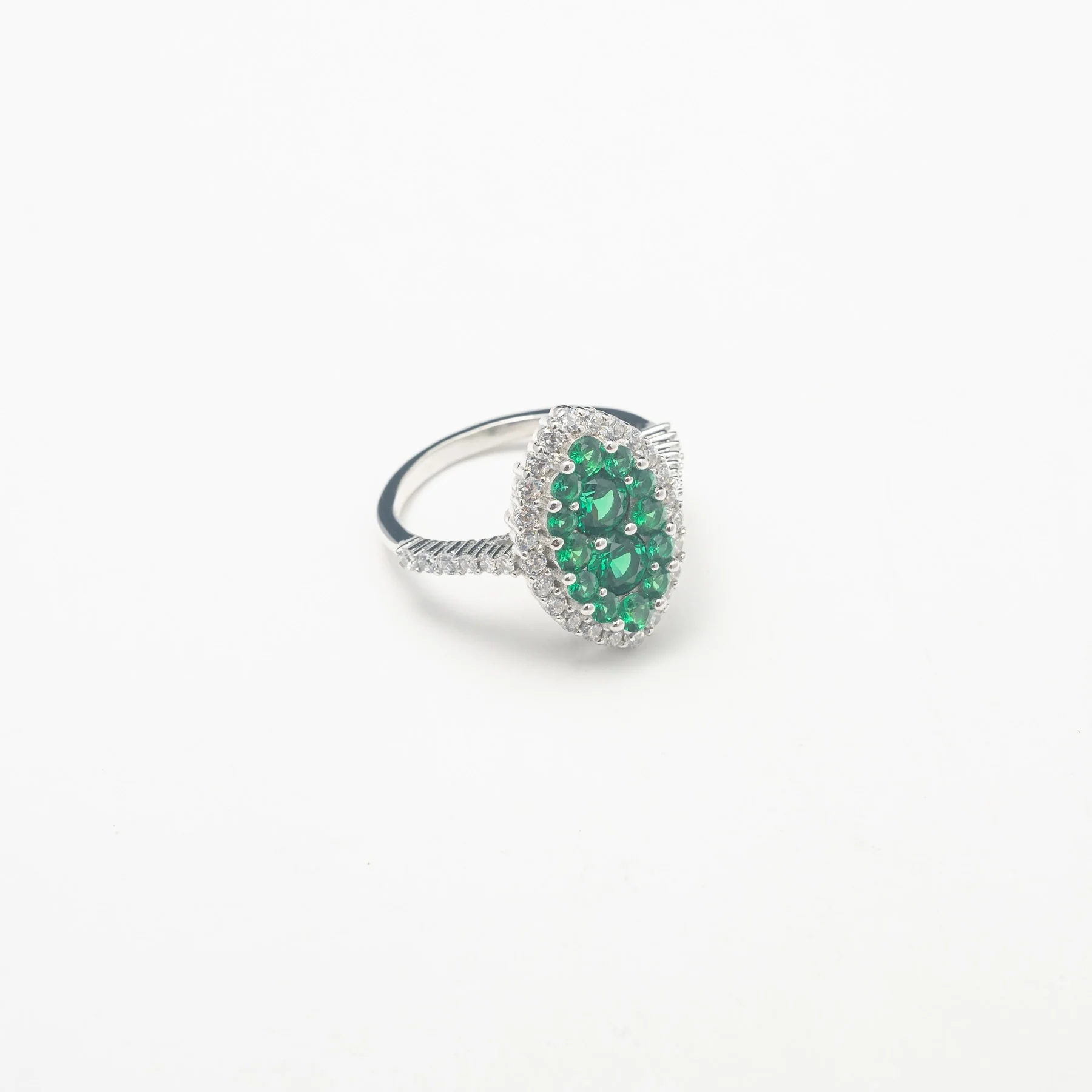 Emerald Cluster Ring