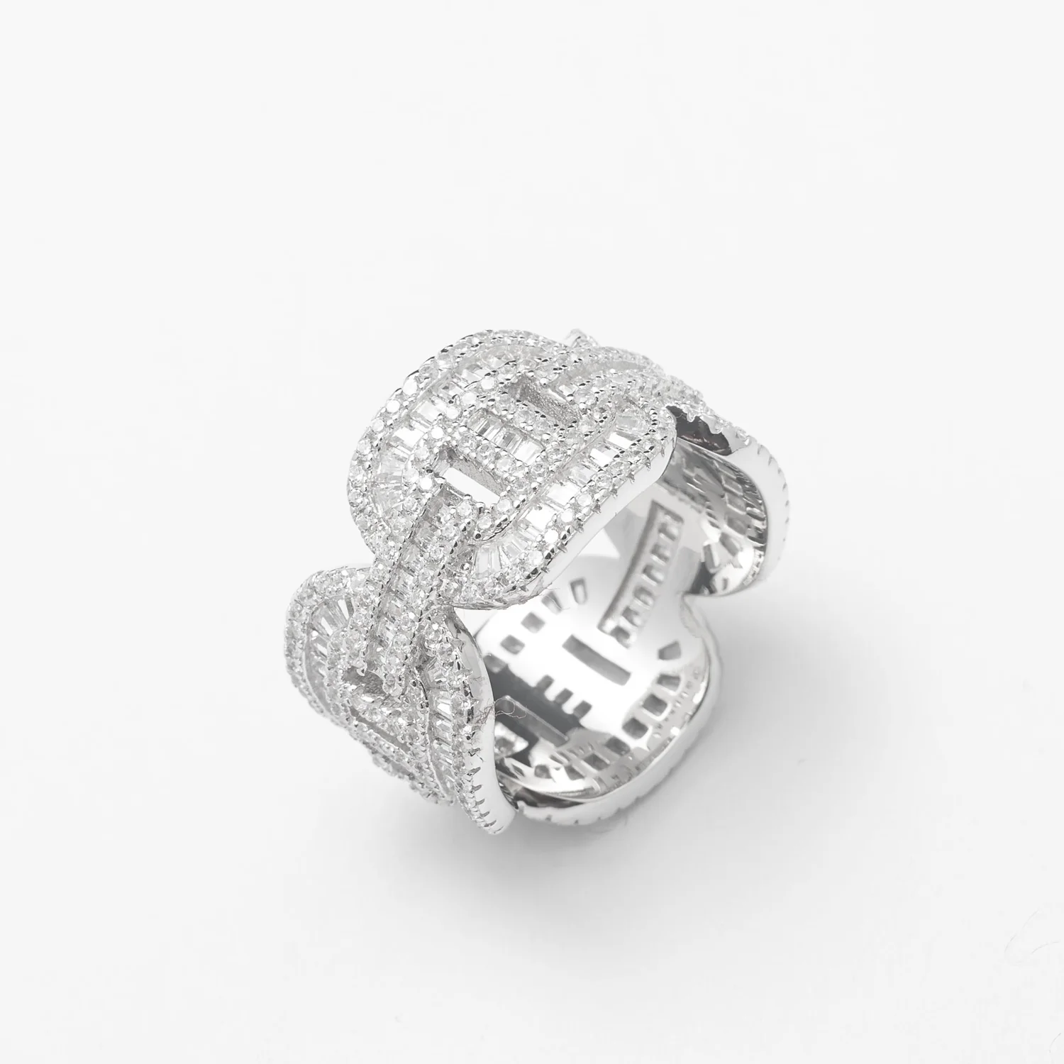 Essential Iced Out Baguette Link Band