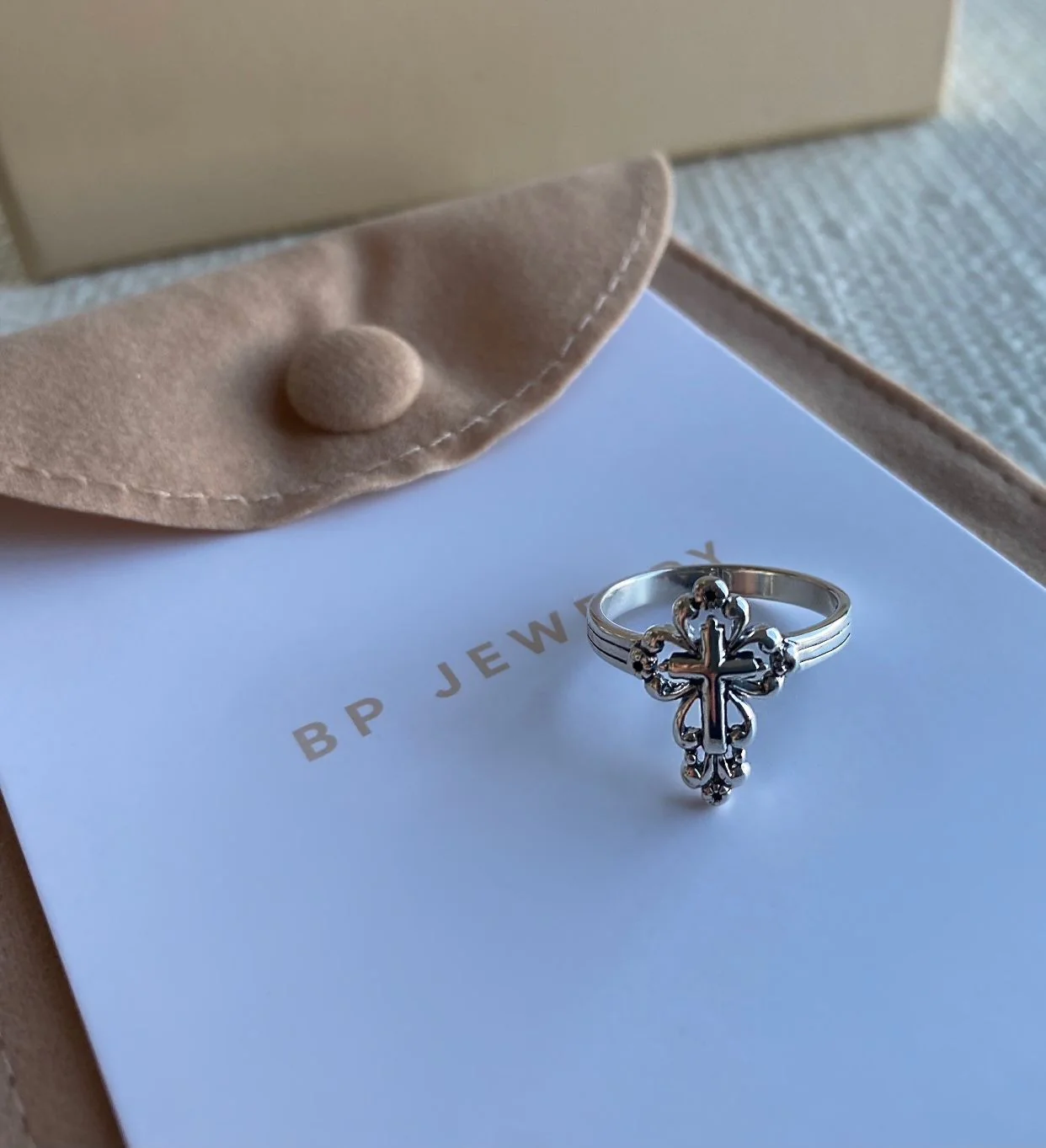 Essential Silver Cross Ring