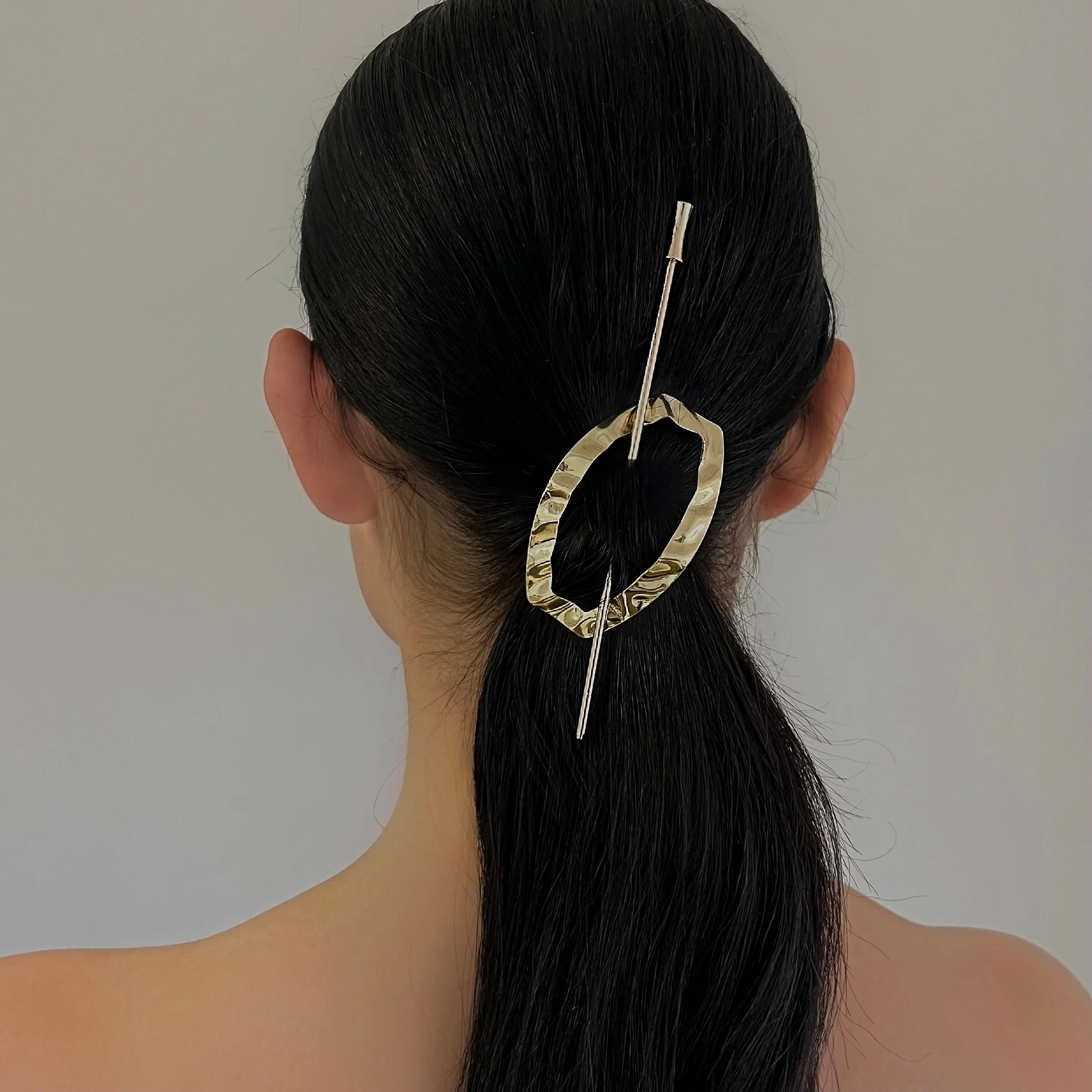 Gold Abstract Hair Pin