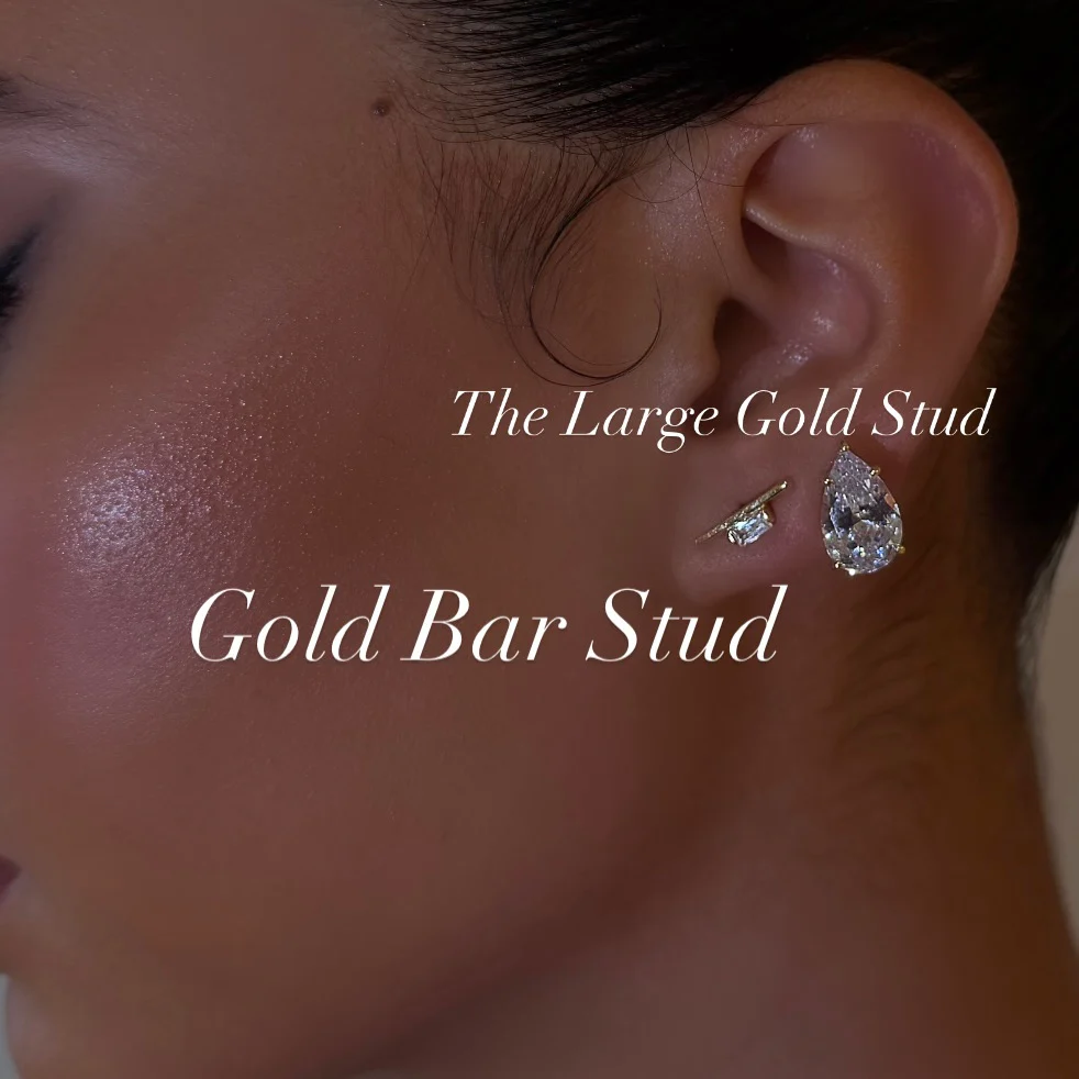 Gold Bar Stud - Image 2