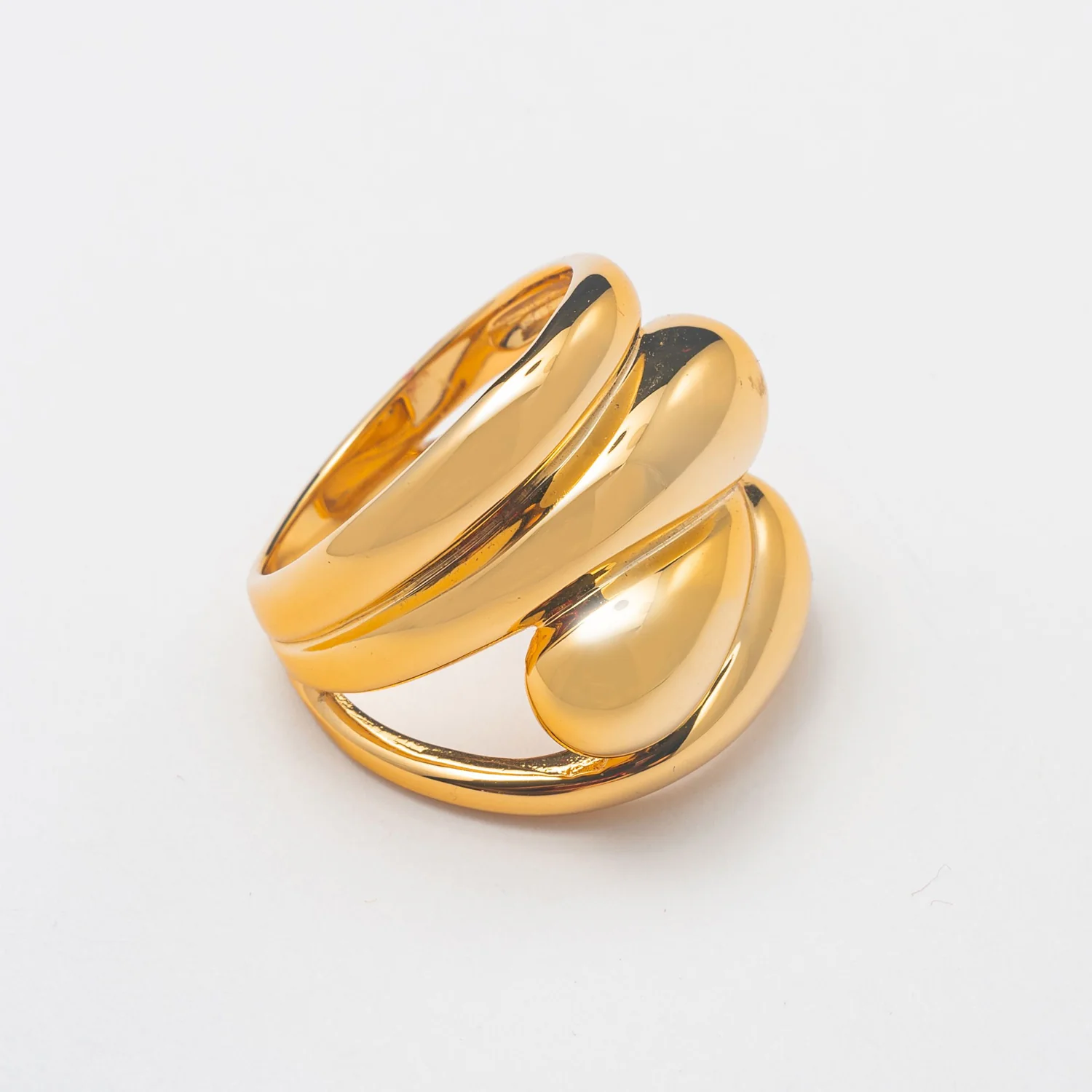 Gold Collection Abstract Ring Band