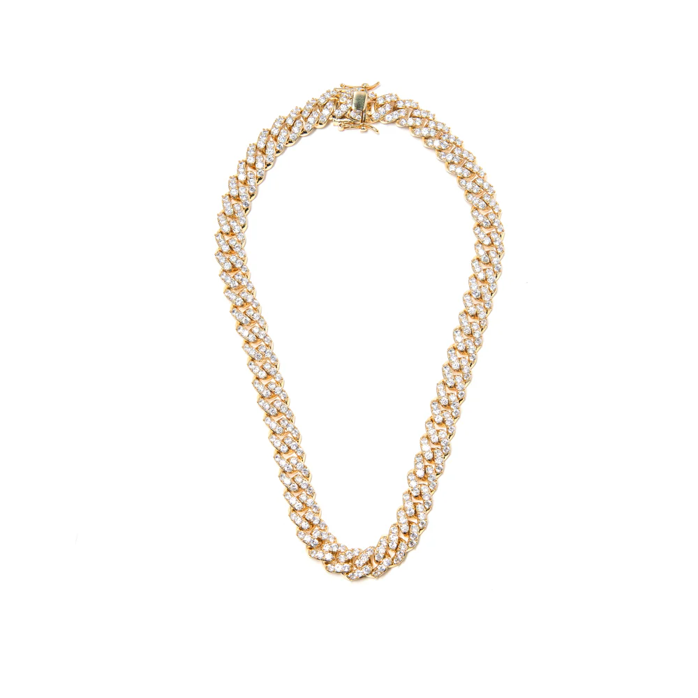 Gold Diamond Traditional Link Necklace