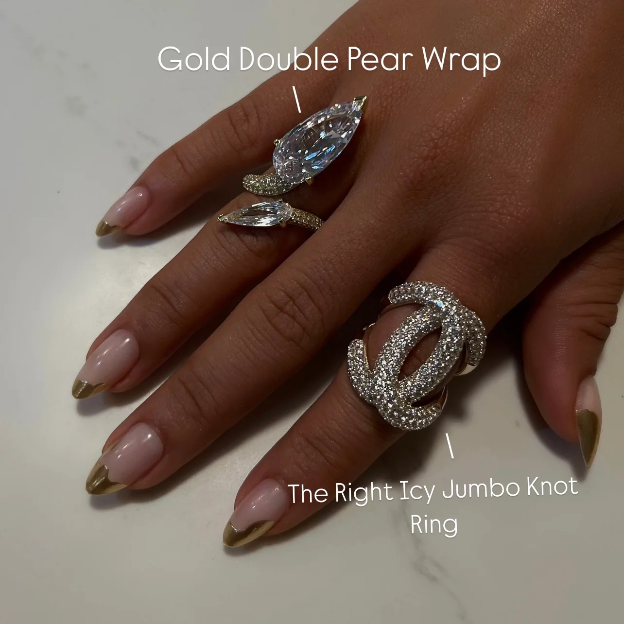 Gold Double Pear Wrap - Image 2