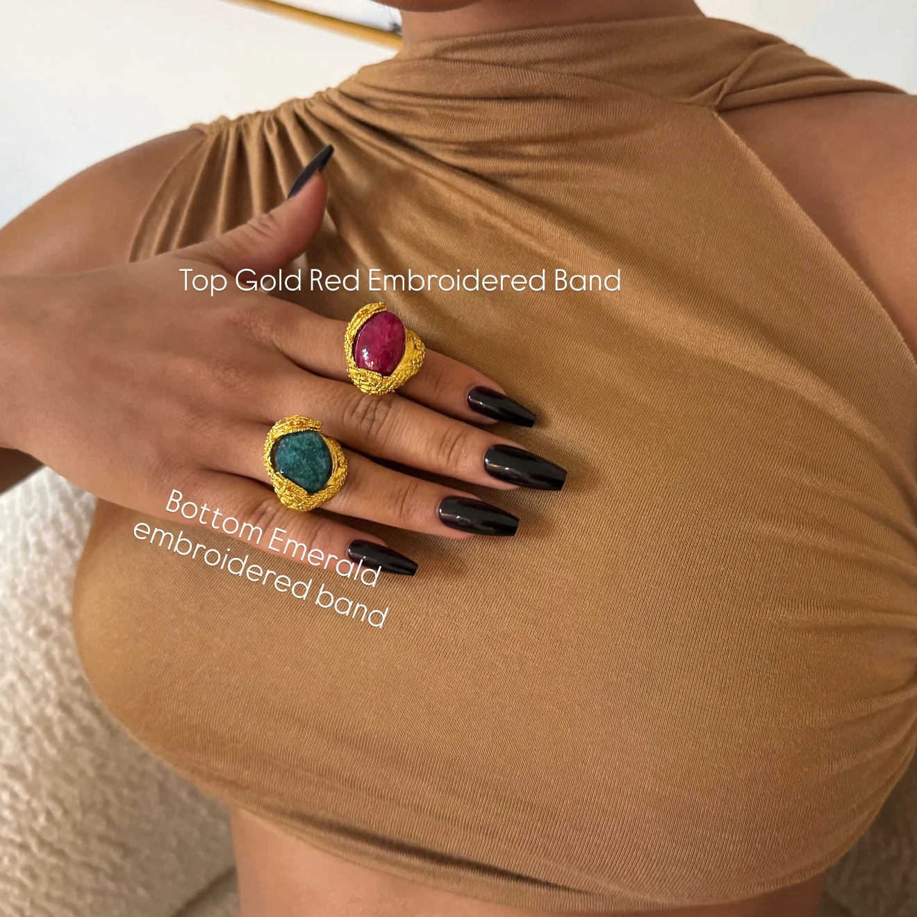 Gold Embroidered Bands - Image 2