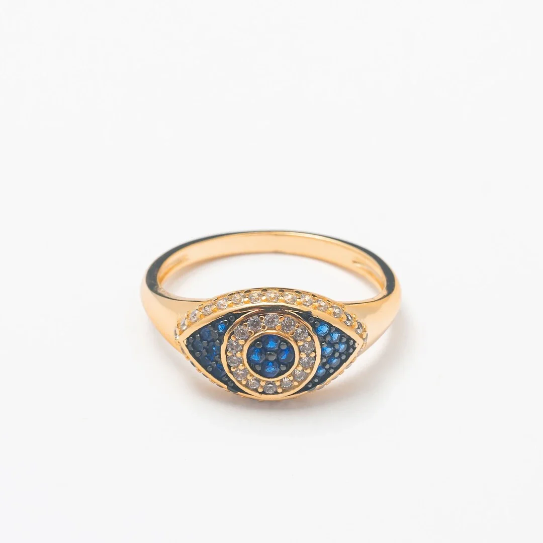 Gold Evil Eye Protection Band