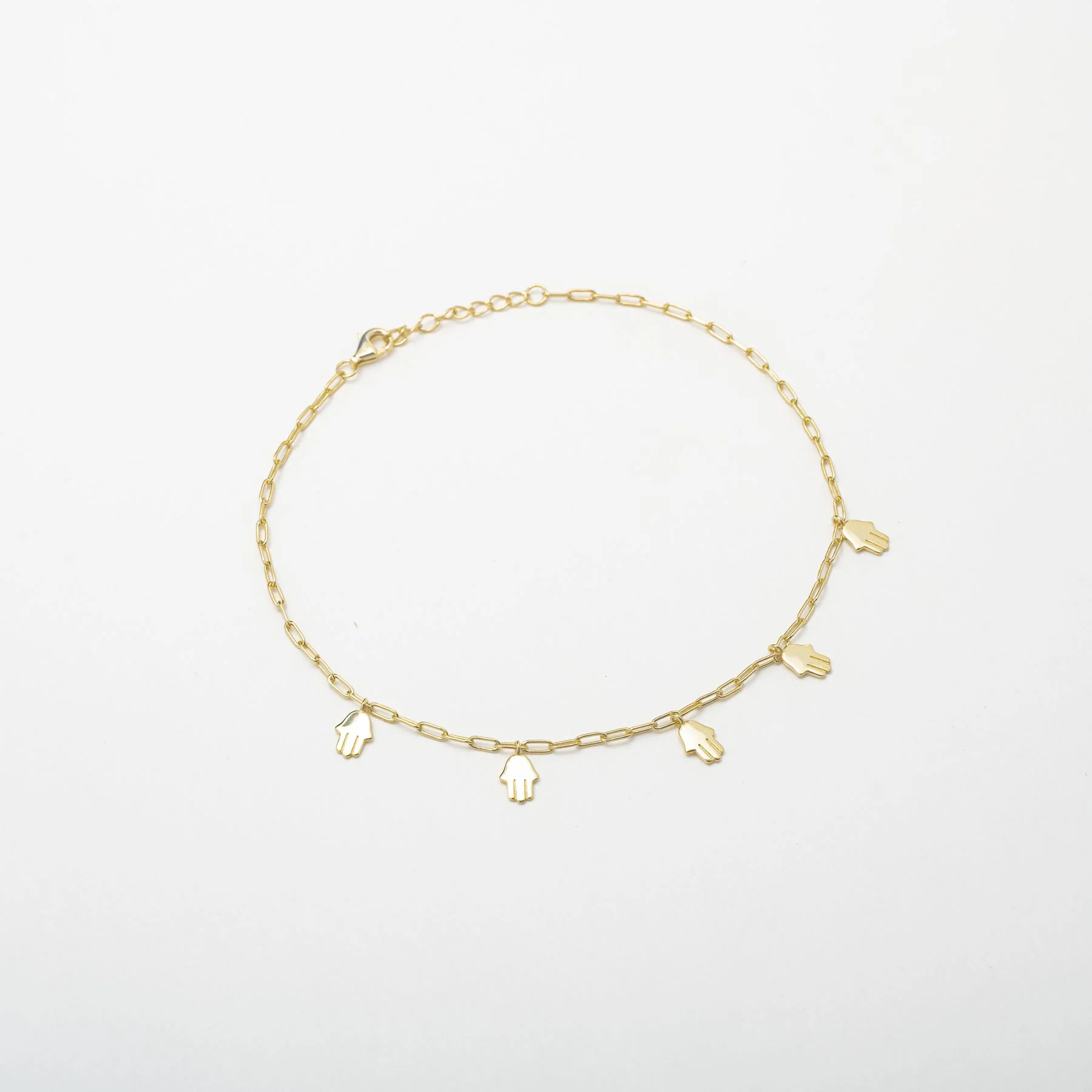 Gold Hamsa Anklet