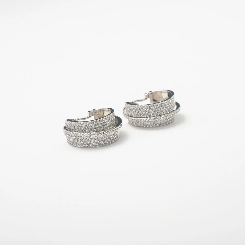 Iced Out Circular Cuff Hoops