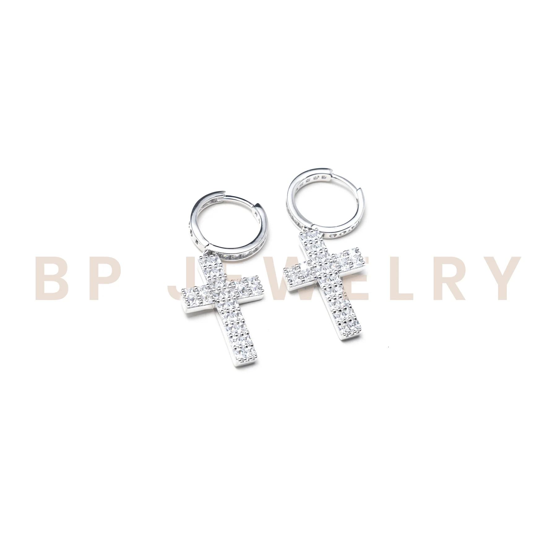 Icy Girl Cross Hoops