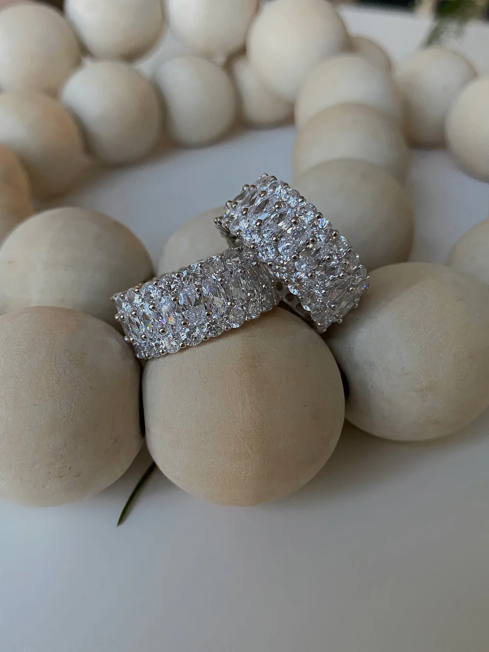 Icy Silver Diamond Band