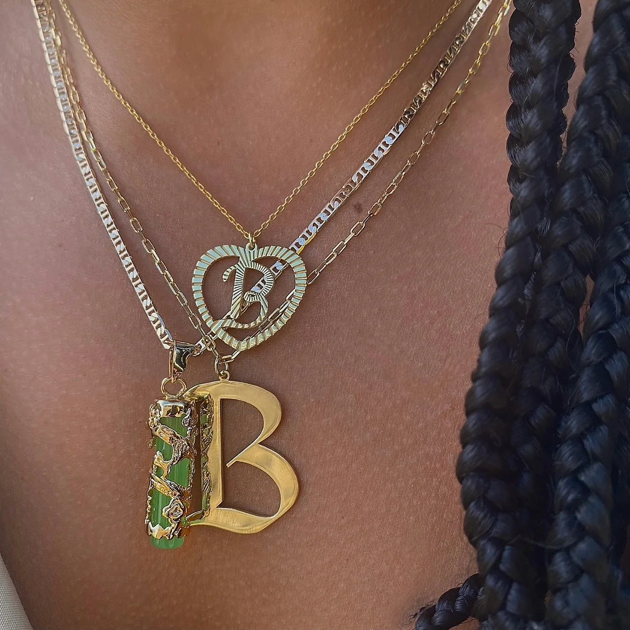 Jade Melted Gold Pendant