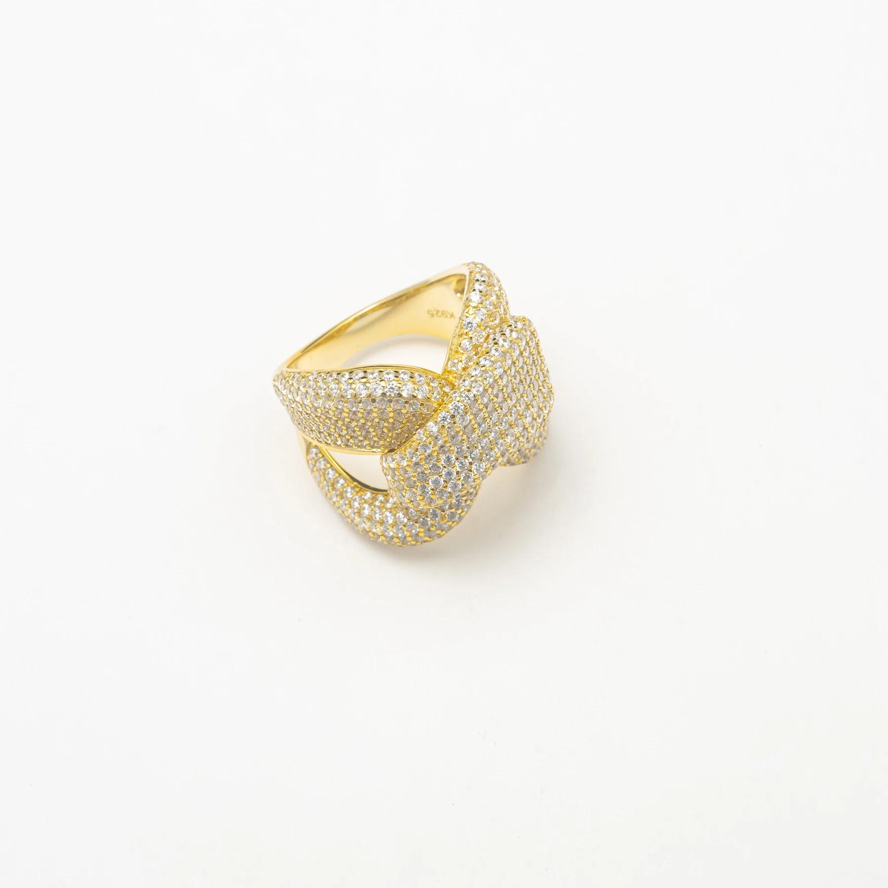 Large Gold Icy Knot Ring
