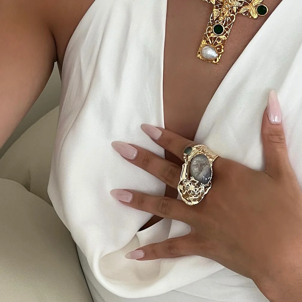 Large Gold Melted Ring