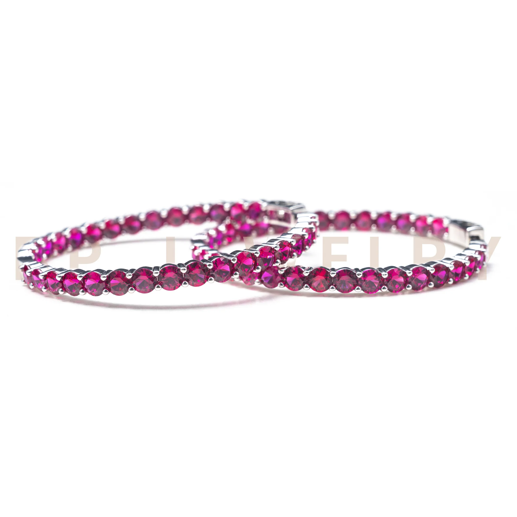 Large Hot Pink Hoops