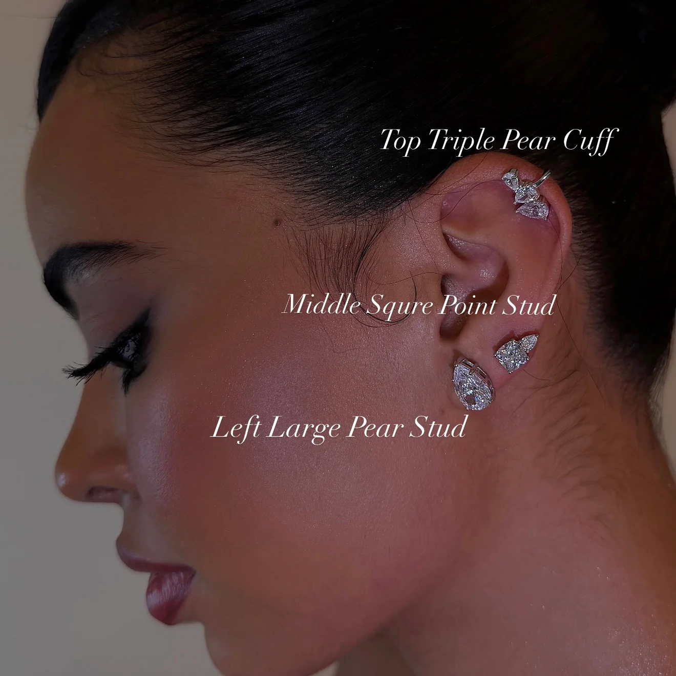 Large Pear Stud - Image 2