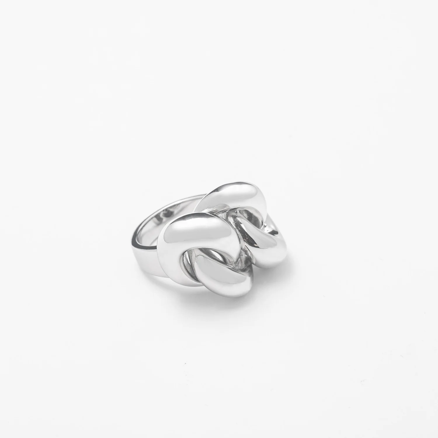 Large Solid Silver Knot Ring