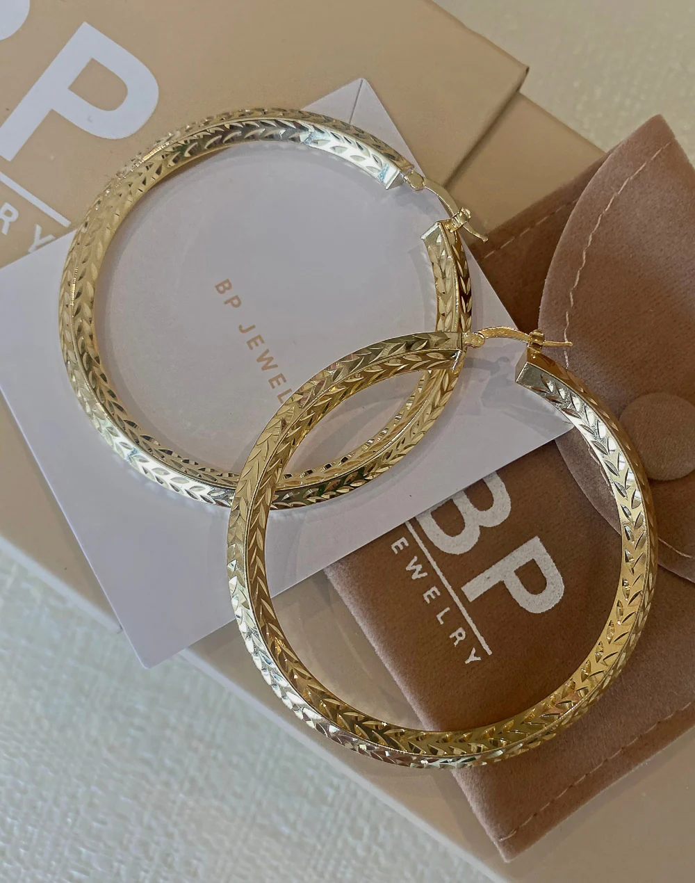 Large Thick Gold Summer Essential Hoops