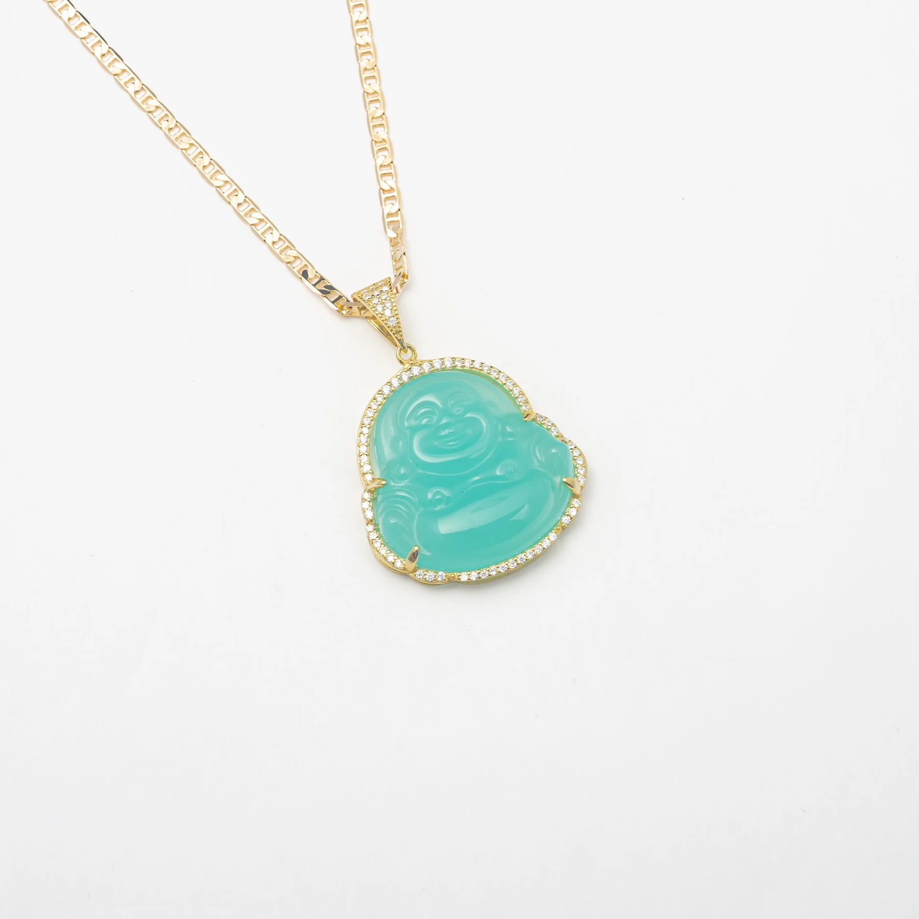 Large Turquoise Buddha Necklace