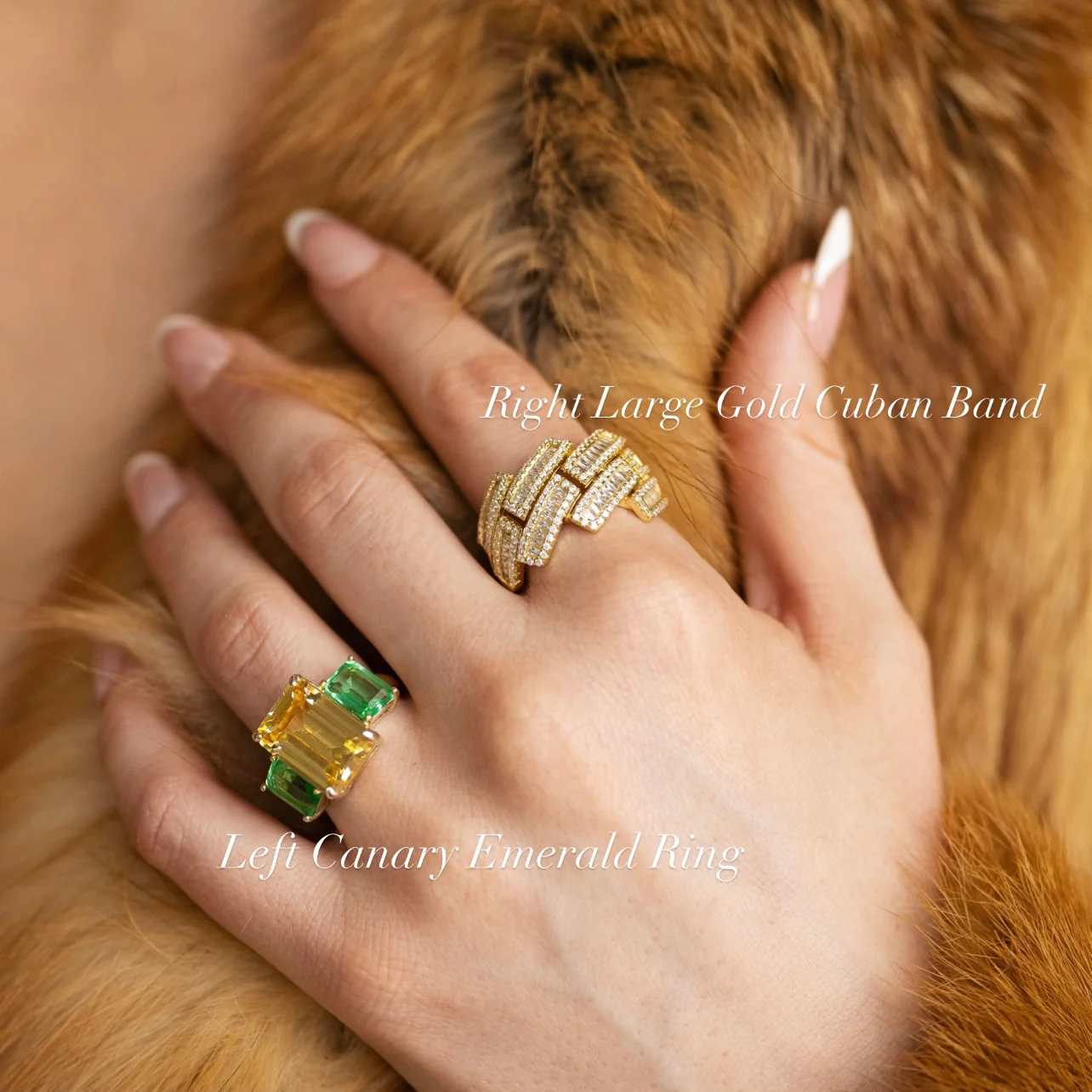 Left Canary Emerald Ring - Image 2
