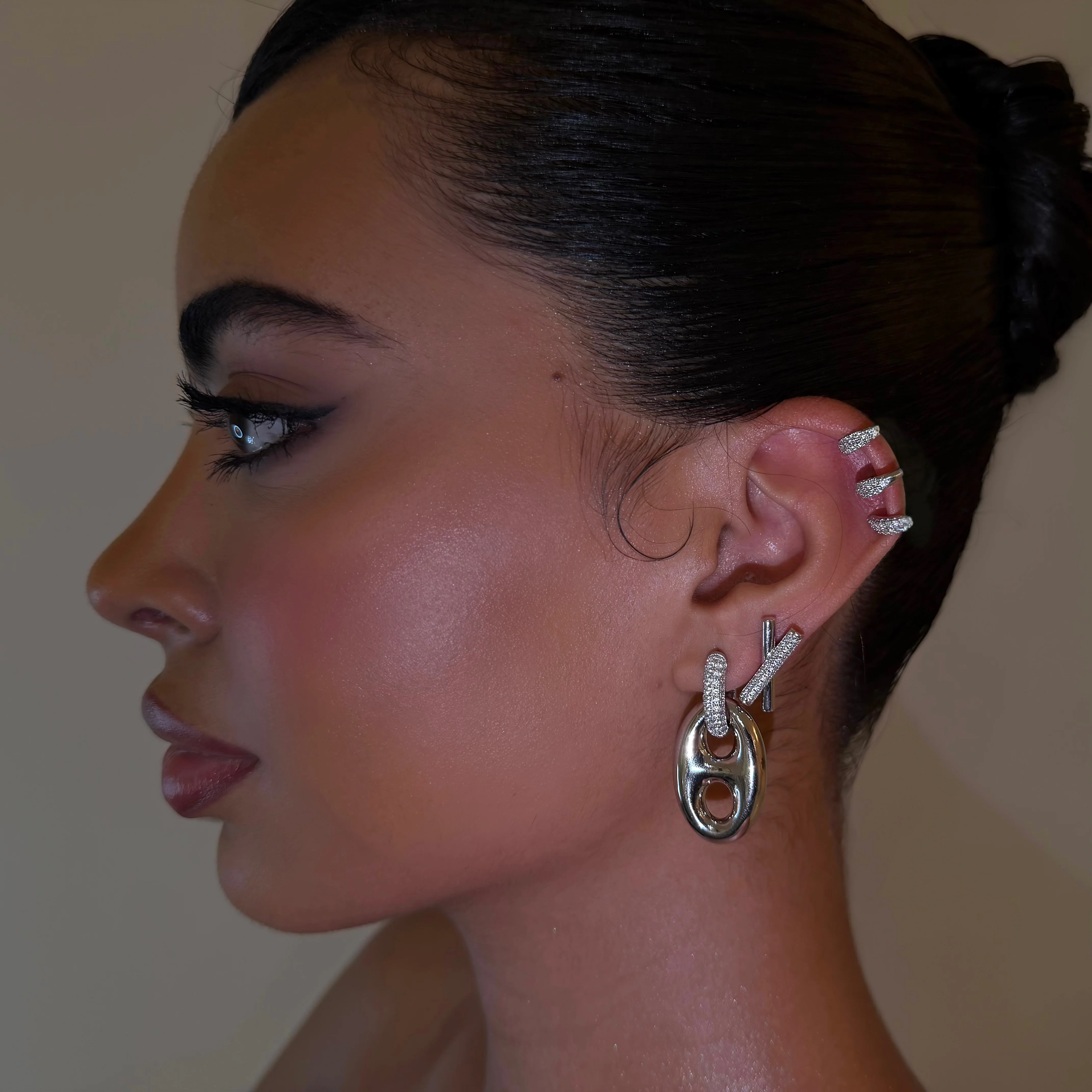 Left Chunky Locks Hoop