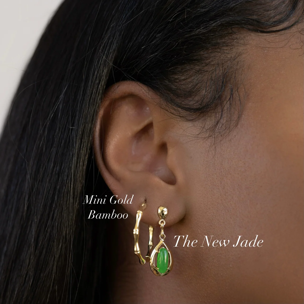 Mini Gold Bamboo Hoop - Image 2