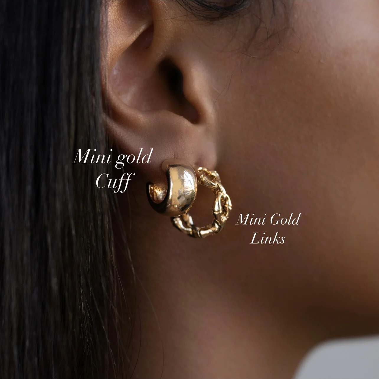 Mini Gold Cuff Hoop - Image 2