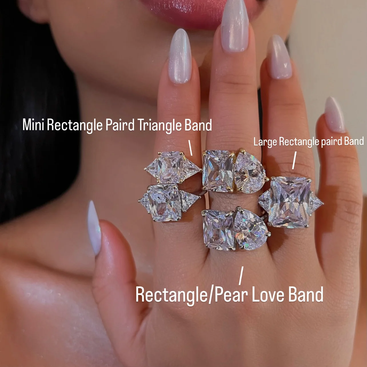 Mini Rectangle Piar Triangle Band - Image 2