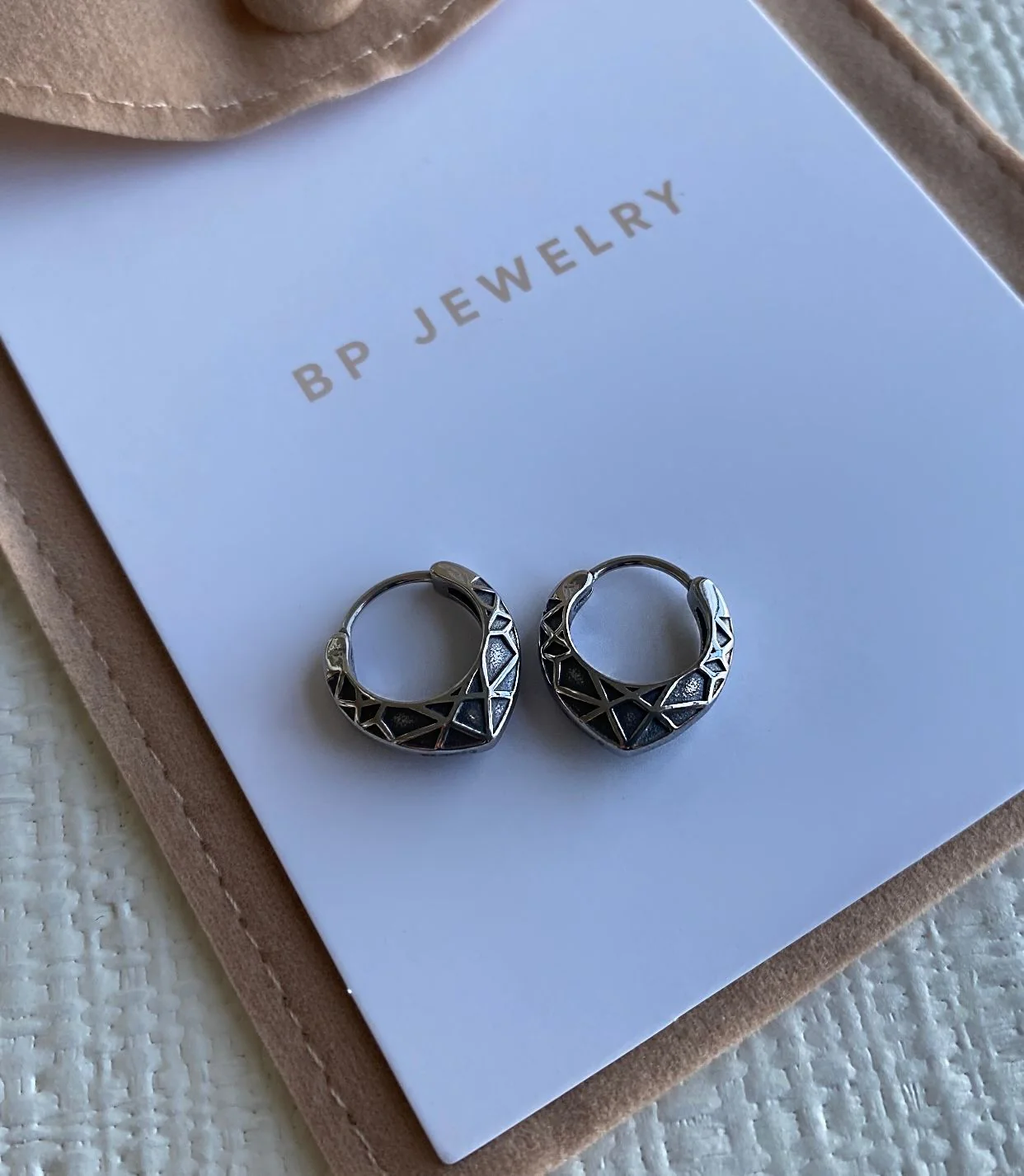 Mini Silver Rockstar Hoops