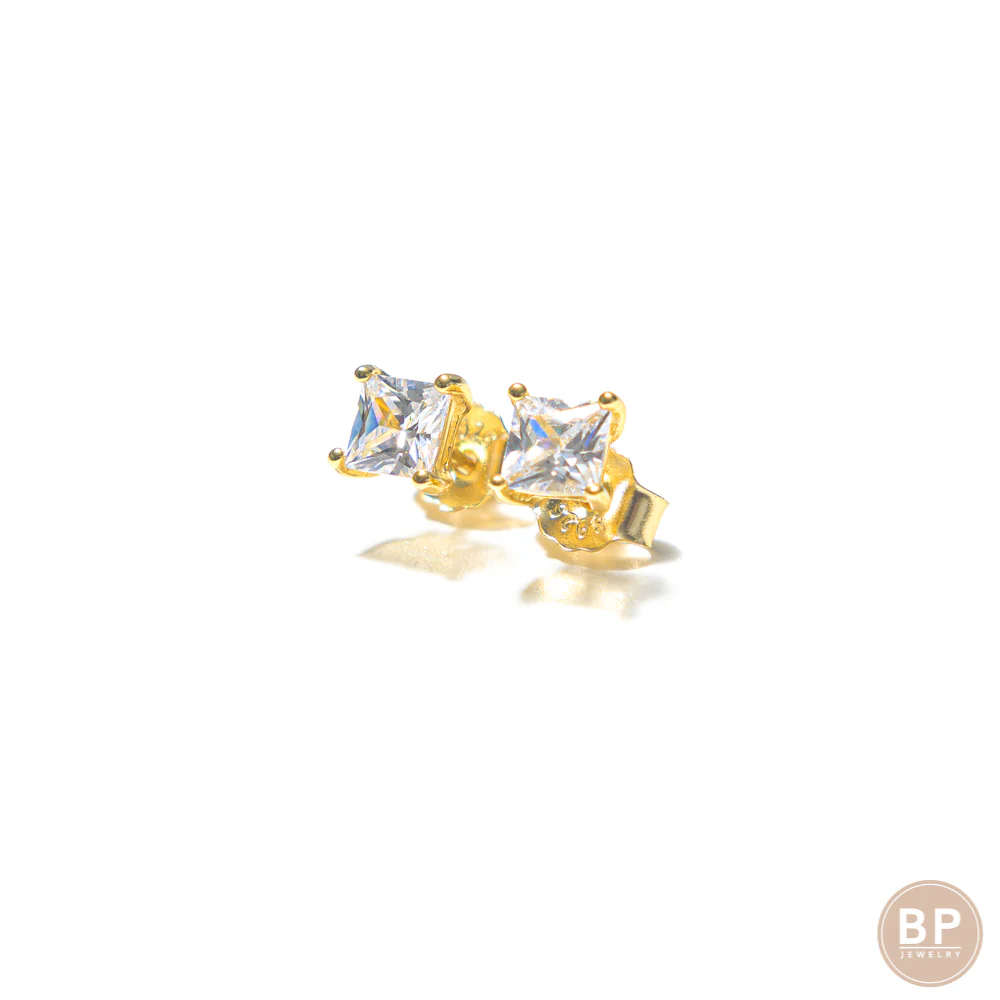Mini Square Gold Studs