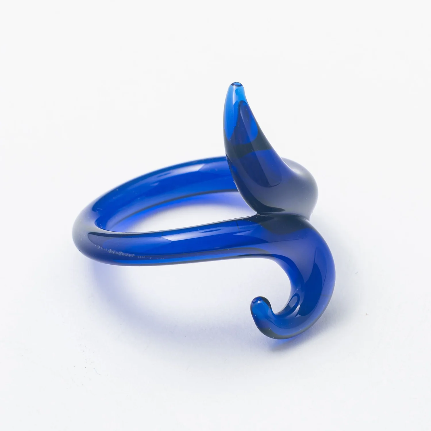 Navy Blue Swirl Cuff Ring